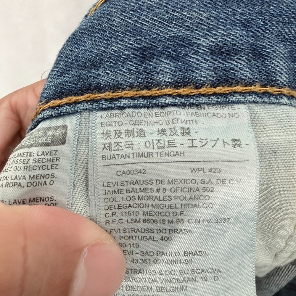 Levis 501 Jeans Mens 34x30 (34x28) Blue Original Straight Leg - Picture 2 of 10
